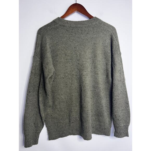 Madewell Womens Long Sleeve Bartlett Wool-Blend Sweater Pullover Green Size XL - Picture 6 of 6